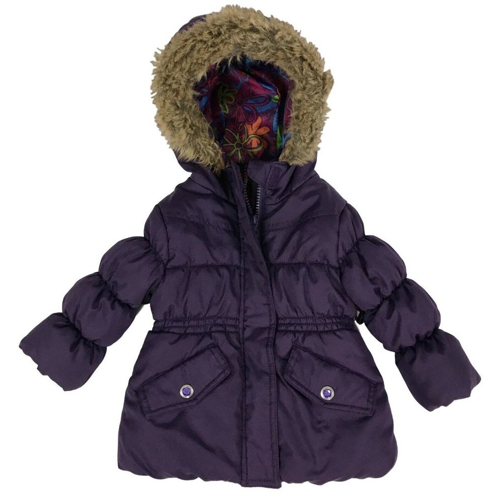 Rothschild Girls Purple Winter Coat Sz 12 Months